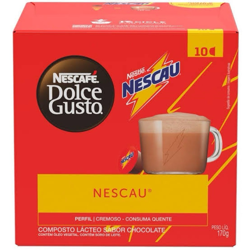 kit 2 Achocolatado em Cápsula NESCAFÉ DOLCE GUSTO Sabor Nescau 10 Cápsulas