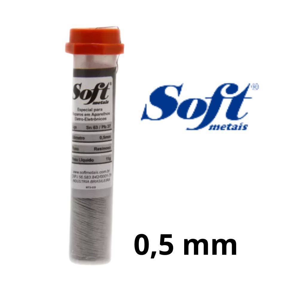 Solda Tubinho Soft Fio de 0,5Mm 6 Metros Liga Sn 63 X Pb 37 em Oferta na Shopee