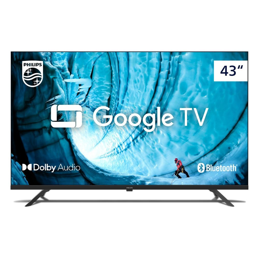 Smart TV Philips 43 Full HD Google TV Comando de Voz HDR HDMI Bluetooth - Home Appliances