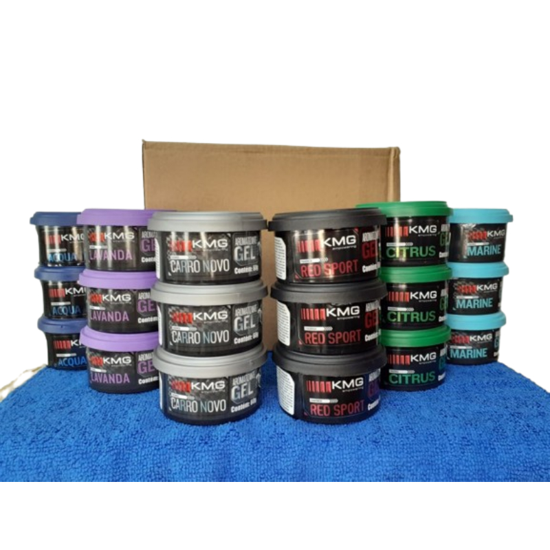 24 Unidades de Aromatizantes em Gel Concentrado Automotivo Cheirinho para Carro 60g Caixa Mista em Oferta na Shopee