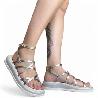 Sandália Feminina Gladiador Prata Ramarim 2555104-2 em Oferta na Shopee