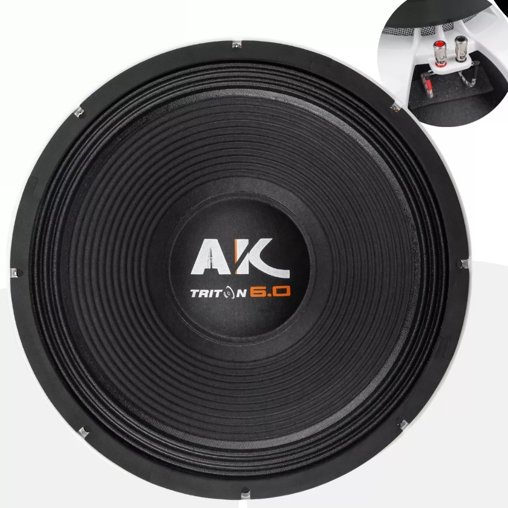 Alto Falante Triton Ak 6.0 15 Polegadas 3000w Rms 4 Ohms Branco Woofer Som de Mala Pancadao Paredao Caixa Bob