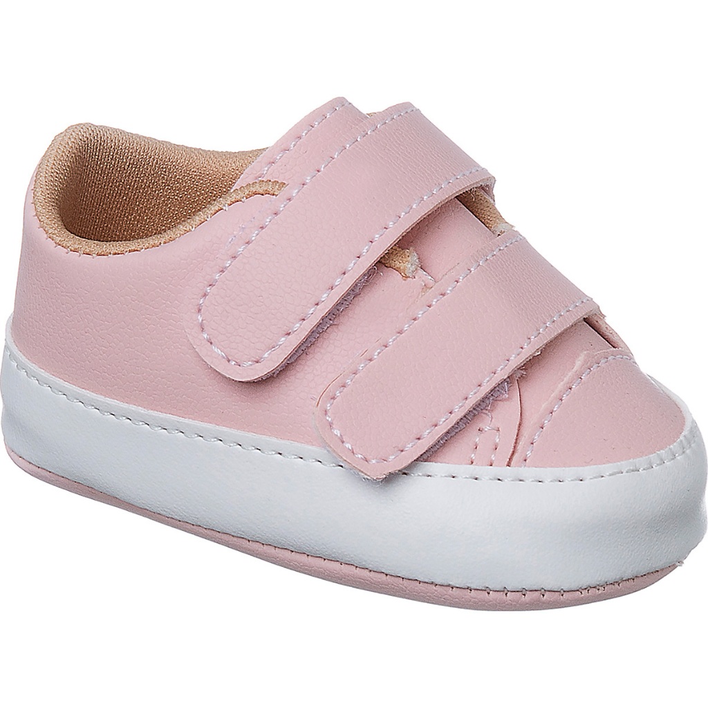 Tênis Baby Sem Sola Menina Infantil Delicado Fechamento Fácil Infantil Bebê Confortável Lançamento