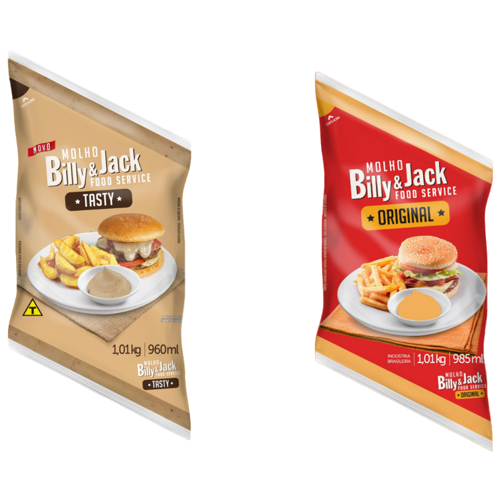 Kit Molho Billy Jack 1Und Molho Tasty 1Kg E Molho Original 1Kg