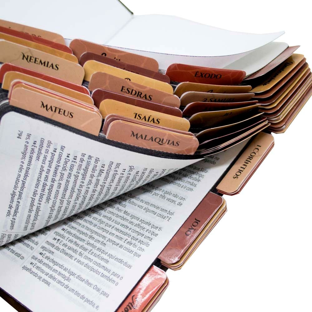 Abas Adesivas Para Bíblia + Índice lateral | 4 cartelas - Tons Terrosos em Oferta na Shopee