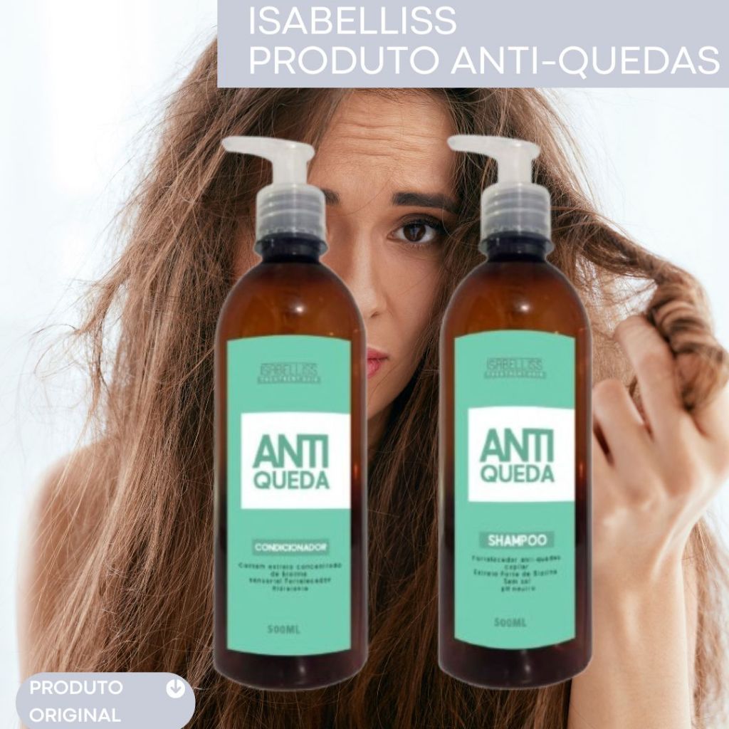 TRATAMENTO CAPILAR: SHAMPOO E CONDICIONADOR 500ML PARA CABELOS CHEIOS DE VIDA SAUDÁVEIS SEM QUEDAS