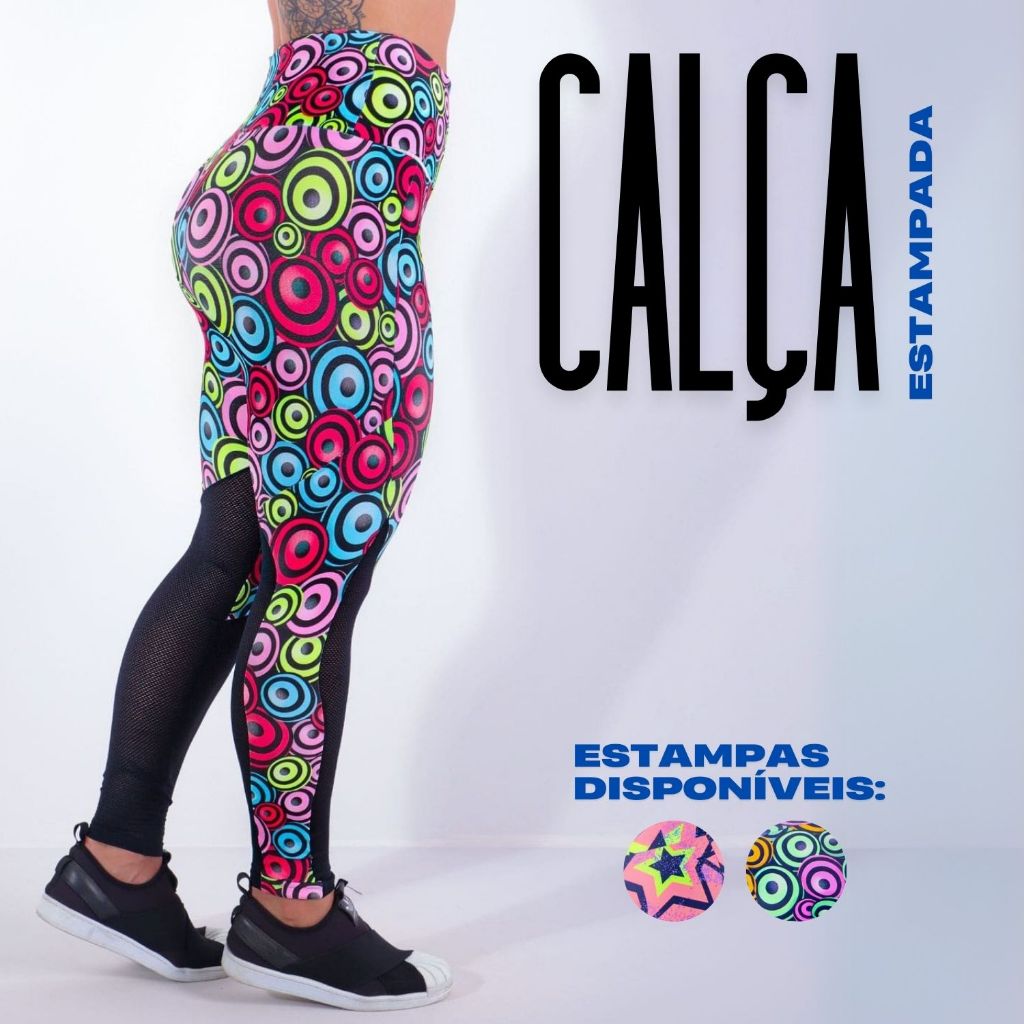 Calça Legging Fitness Estampada Feminina Academia Treinos Corrida Design Único Alta Qualidade Oferta