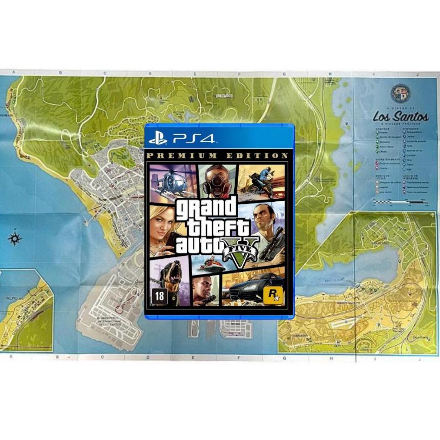 Grand Theft Auto V GTA 5 Ps4 Mídia Física + Mapa em Oferta na Shopee