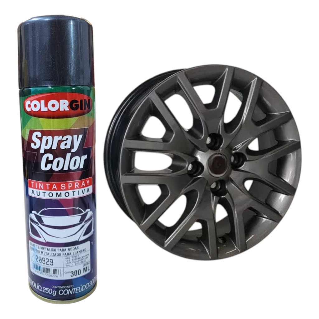Tinta Spray Automotiva Colorgin Automotivo Grafite P/rodas 300ml em Oferta na Shopee