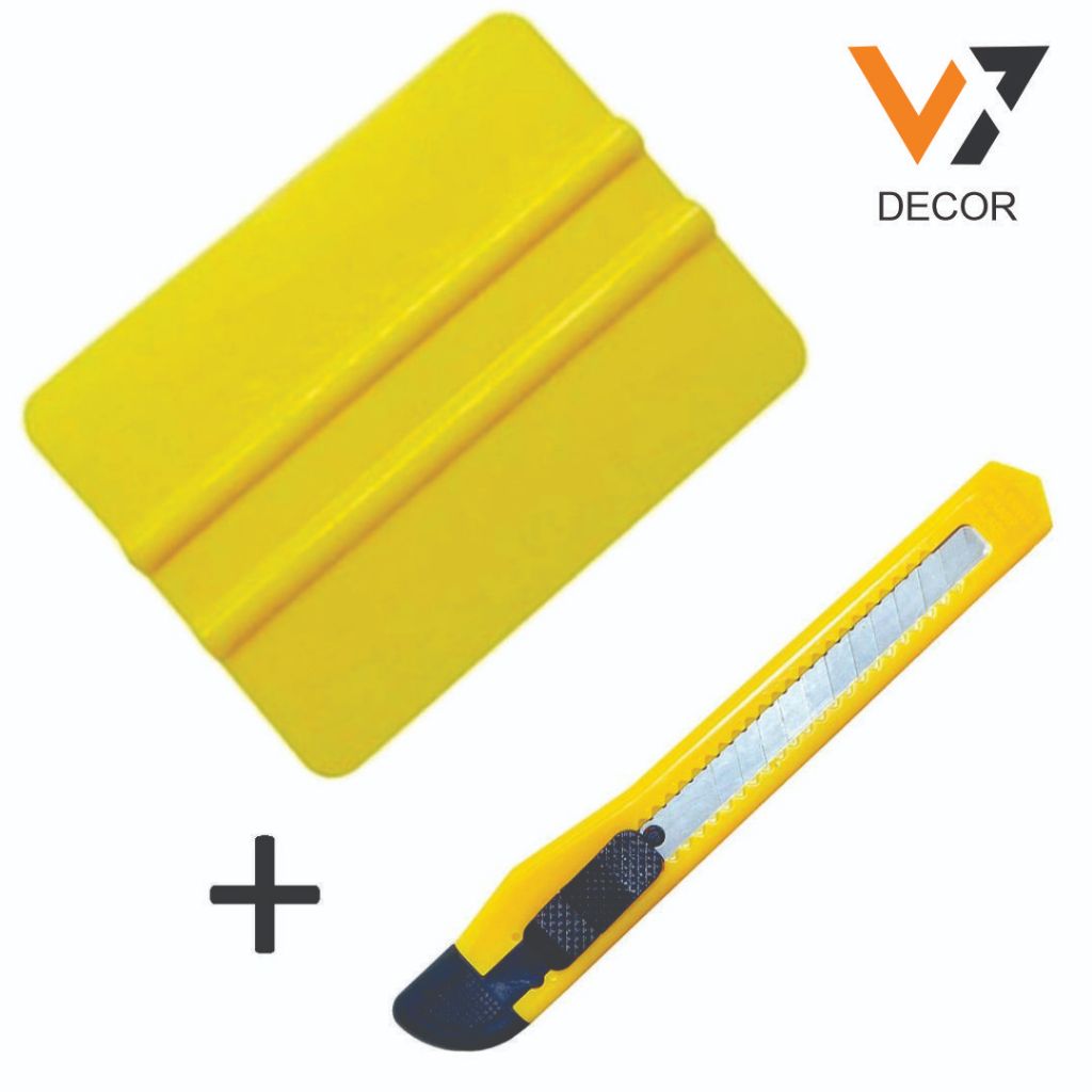 Kit Instalação Espatula e Estilete Para Envelopamento de Moveis Eletrodomestico Papale de Parede