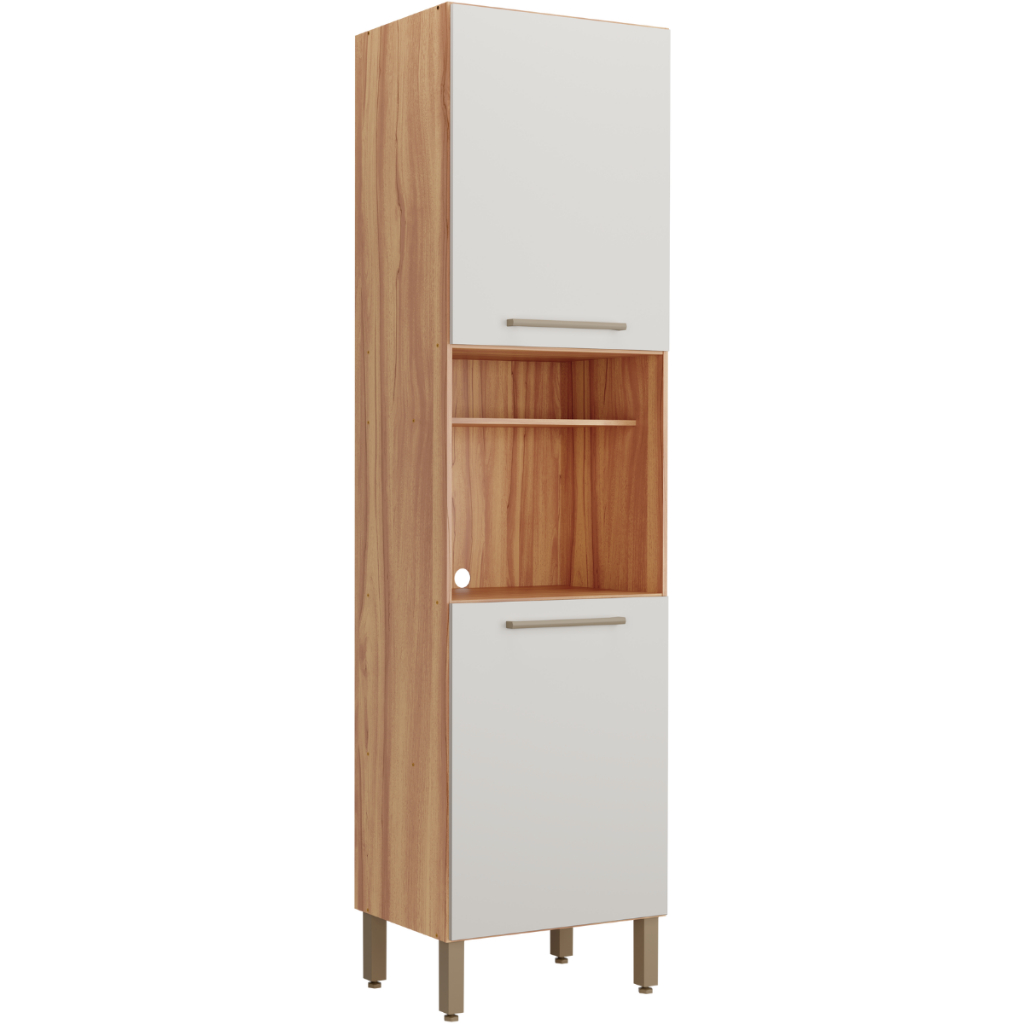 Armário De Cozinha Compacta Paneleiro Carmenere Com Nicho 100% MDF - Home & Living