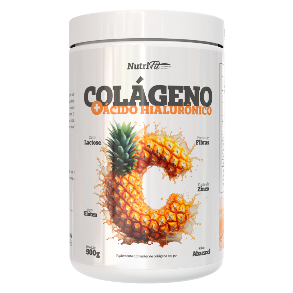 Colágeno Hidrolisado com ácido hialurônico Pote 500g Nutrifit - Rende 50 doses