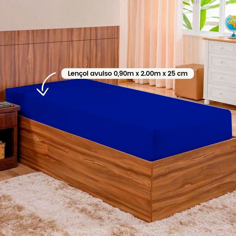 Kit 05 Lençol Solteiro Avulso COM elástico na borda toda