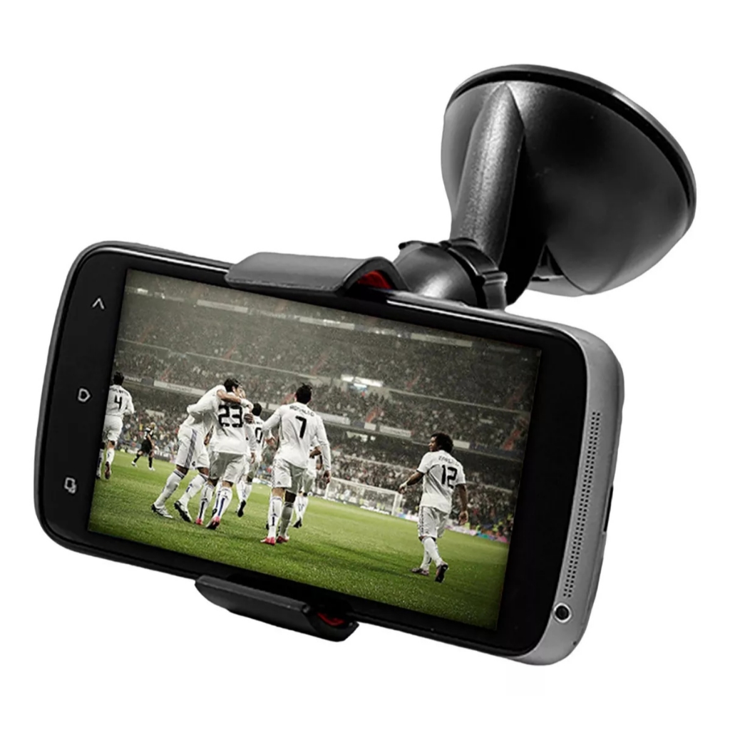 Suporte Celular GPS Smartphone Veicular Articulável Rotação 360º com Ventosa Silicone Para Carros