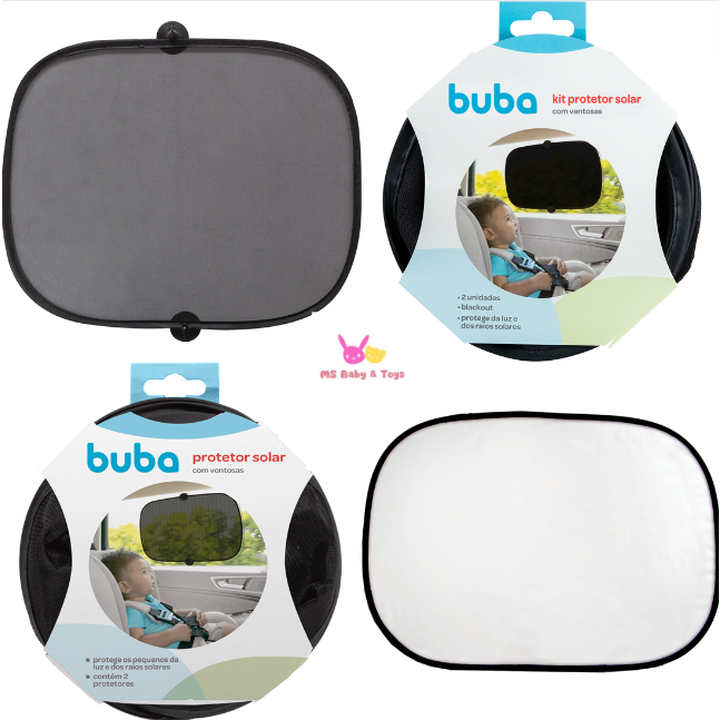 Kit 2 Protetores Solares Protetor Para Carro Blackout com Ventosas Infantil Bebe Proteção