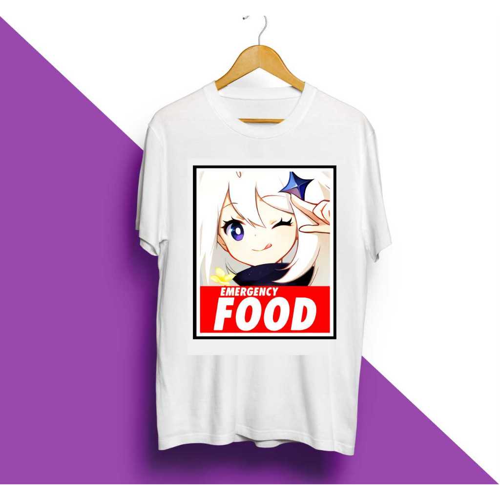 Camiseta Genshin Impact Paimon Emergency Food