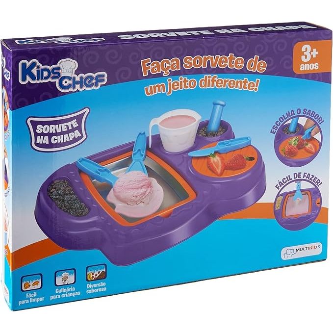 Brincando de Casinha KIDS CHEF Sorvete NA Chapa - Multikids