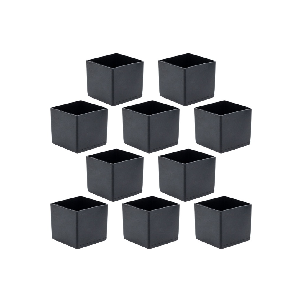 Kit 24 Ponteiras Externas Quadrado Para Pe Cadeira 4x4cm PVC
