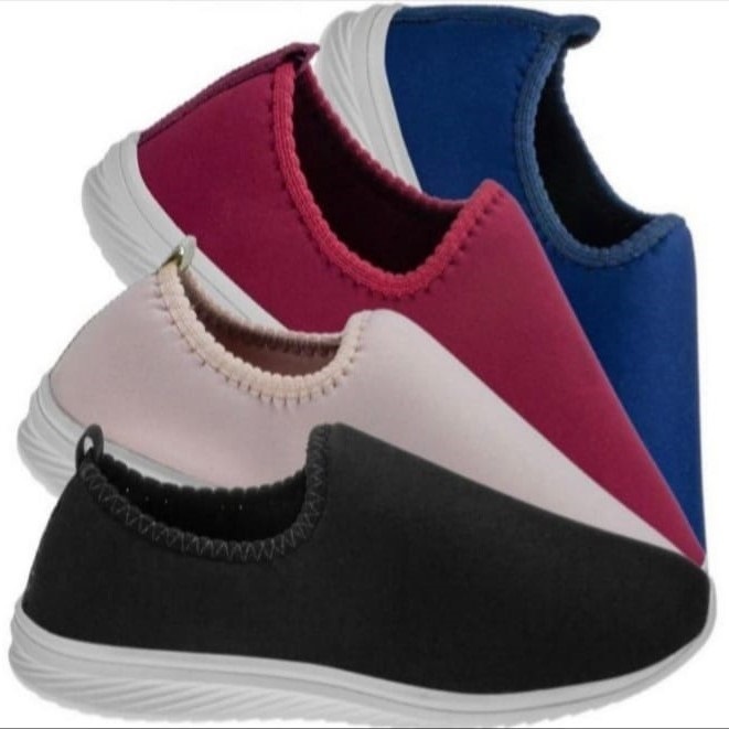 Tênis Feminino Calce Fácil Neoprene Antiderrapante Confortável