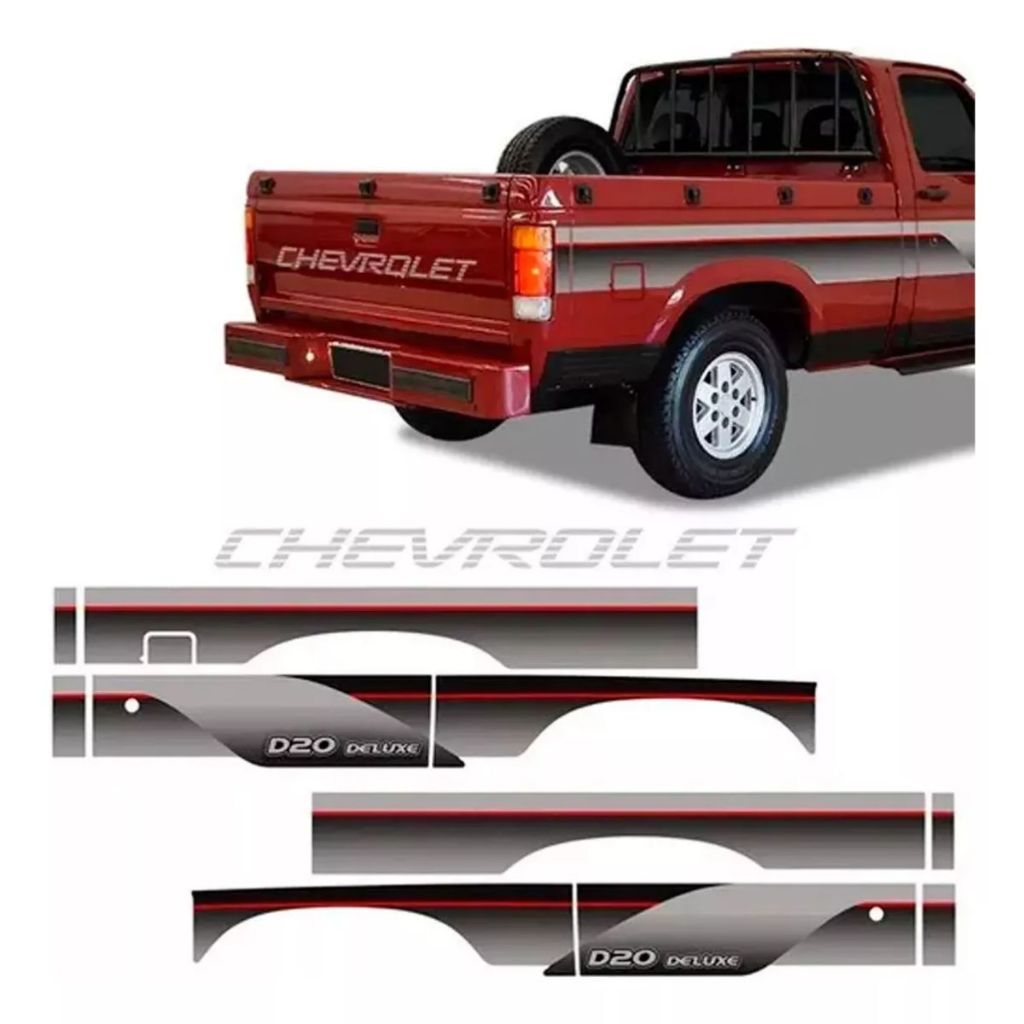 Faixa Auto Adesiva Chevrolet D20 1996 - Cabine Simples