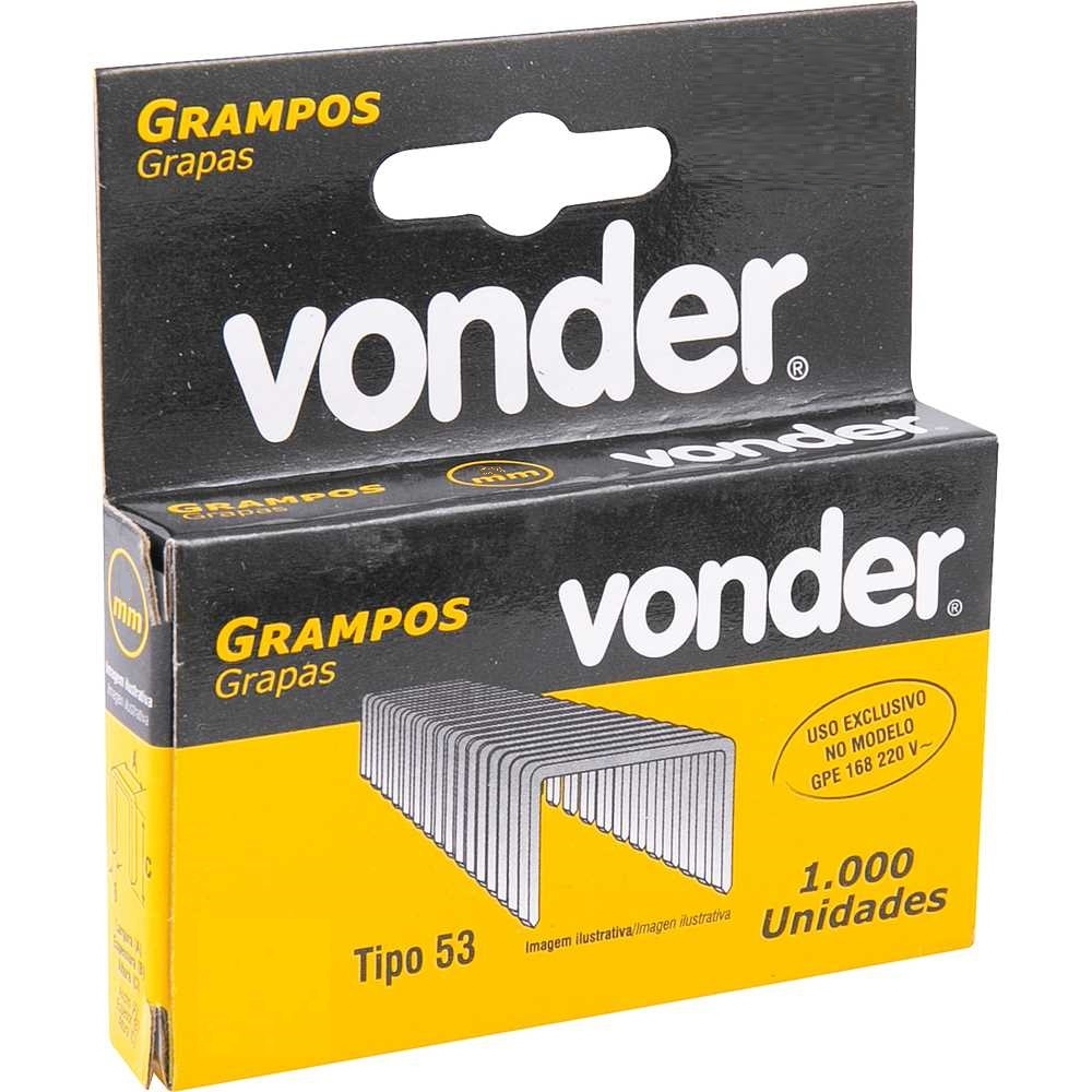 Grampo para Grampeador Tapeceiro 8, 10, 12, 14, 16Profissional C/1000 Unidades Vonder tipo 53 GPE168 em Oferta na Shopee