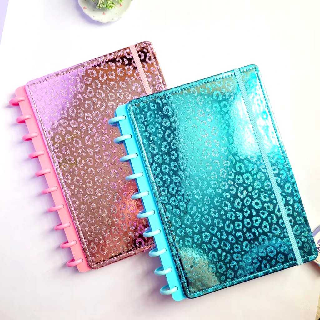 Caderno Inteligente Capa Dura B5 Estampa Onça Pintada/Leopardo 10 Discos 80 folhas /COR em Oferta na Shopee