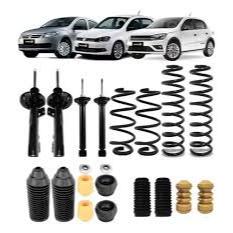 4 Amortecedor+ 4 Kit Suspensão + 4 Mola Gol Voyage G5 G6 G7