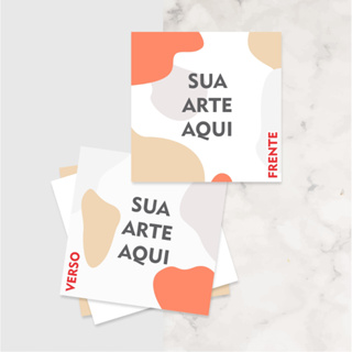 Cartão de Agradecimento Personalizado com Sua Arte - 9x9cm - Frente e Verso em Oferta na Shopee