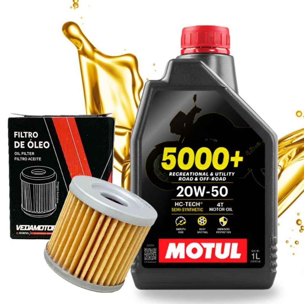 Troca de Óleo P/ Suzuki Yes 125 / Intruder 125 / Burgman 125 Motul 20w50 + Filtro em Oferta na Shopee