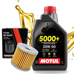 Troca de Óleo P/ Suzuki Yes 125 / Intruder 125 / Burgman 125 Motul 20w50 + Filtro