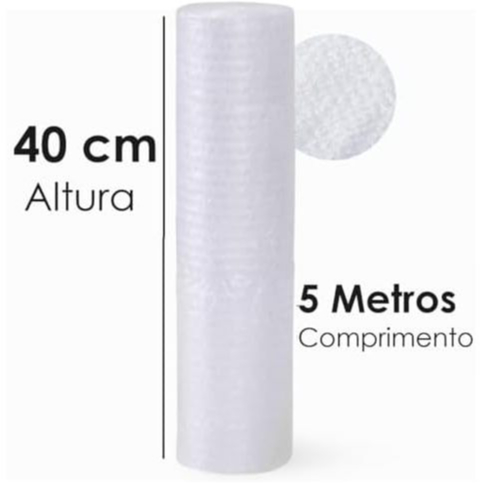 Plástico Bolha Para Mudança Bobina 40cm X 5 Metros Resistente 40 Micras — imagem 2 de 2