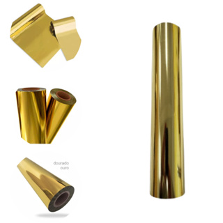 Foil Laser para Convites Scrapbooks cadernos 30cm x 5m dourado prata em Oferta na Shopee