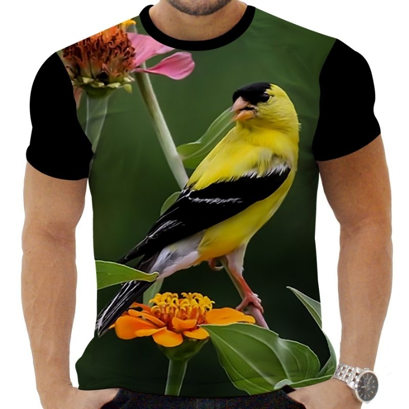 Camiseta Personalizada Sublimação Pássaro 34