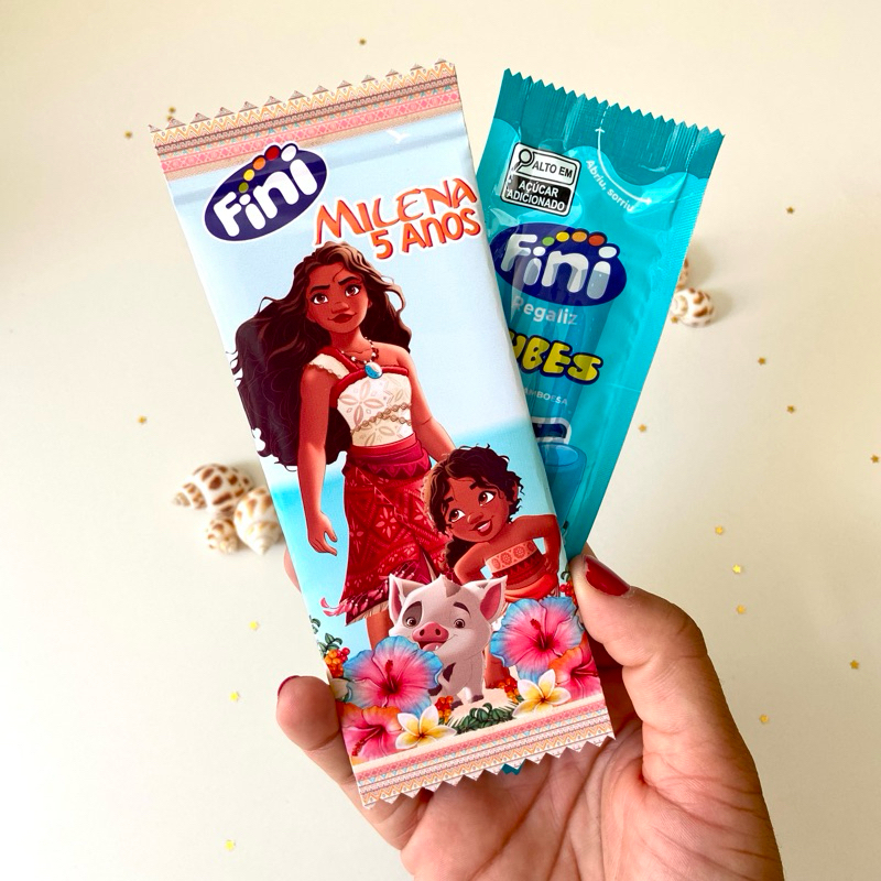 LEMBRACINHA FESTA PERSONALIZADO FINI + FANDANGOS - ANIVERSÁRIO MOANA 2 - SIMEA