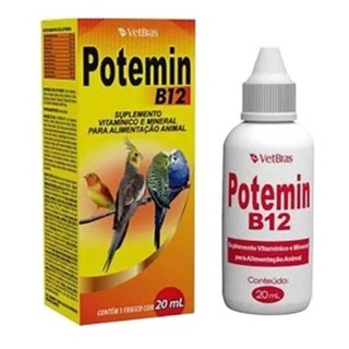 Vítaminas Passaros Aves Geral Potemin B12 20ml