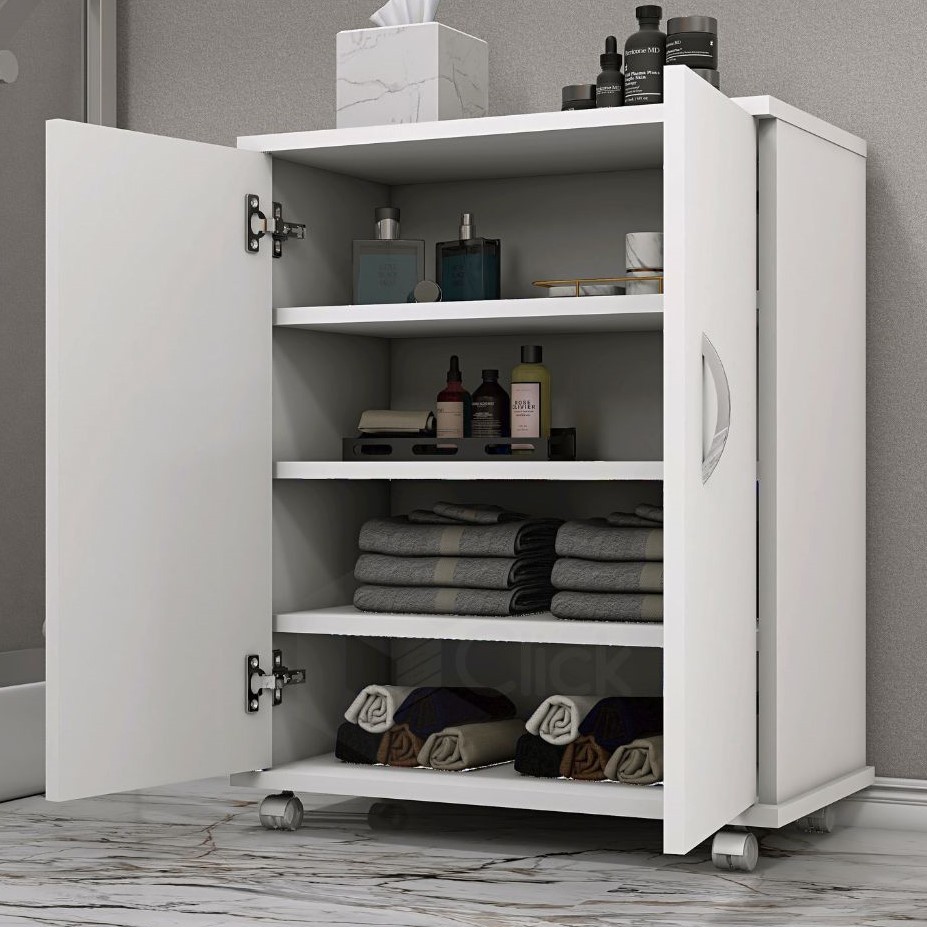 Balcão P/Banheiro C/Prateleiras Utensílios C/Rodinhas em Oferta na Shopee