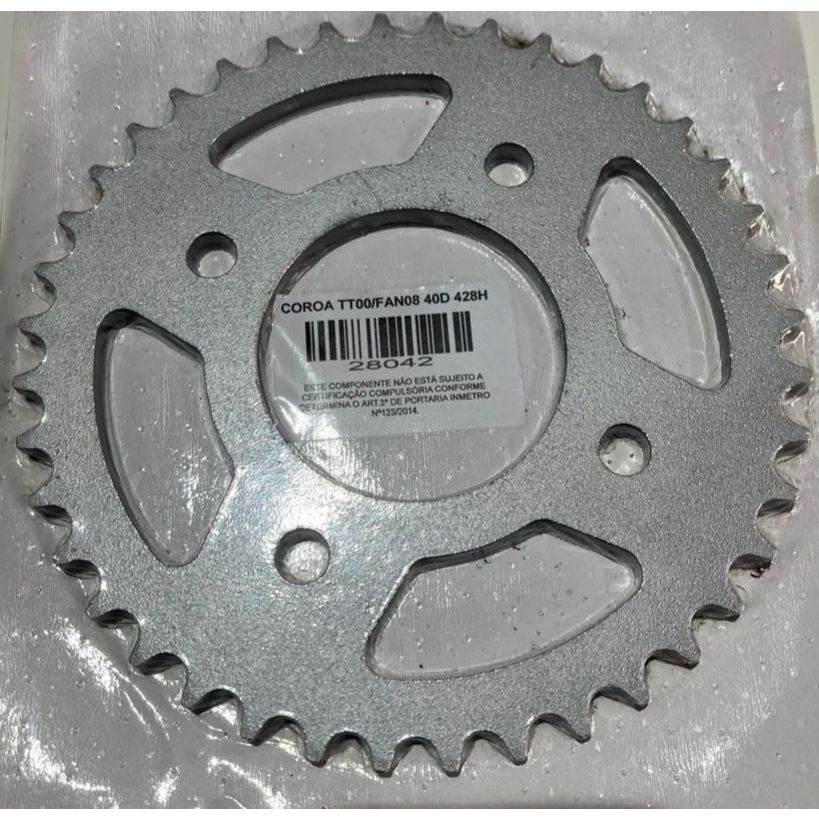 Coroa reduzida CG Titan 125 2000 até 2004 / Fan 125 2005 até 2008 32d/ 34d/ 35d/ 38d/ 39d/ 40d/ em Oferta na Shopee