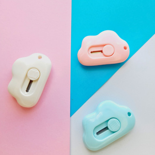 Mini Estilete De Nuvem Cortador De Papel Papelão Papelaria com lâmina retrátil em Oferta na Shopee