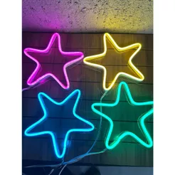 Luminária Parede Estrela Neon Led Decoração Luz 110v-220v