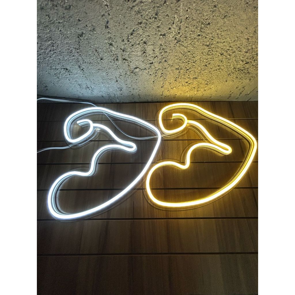 Luminária Parede Biceps Neon Led Decoração Luz 110v-220v