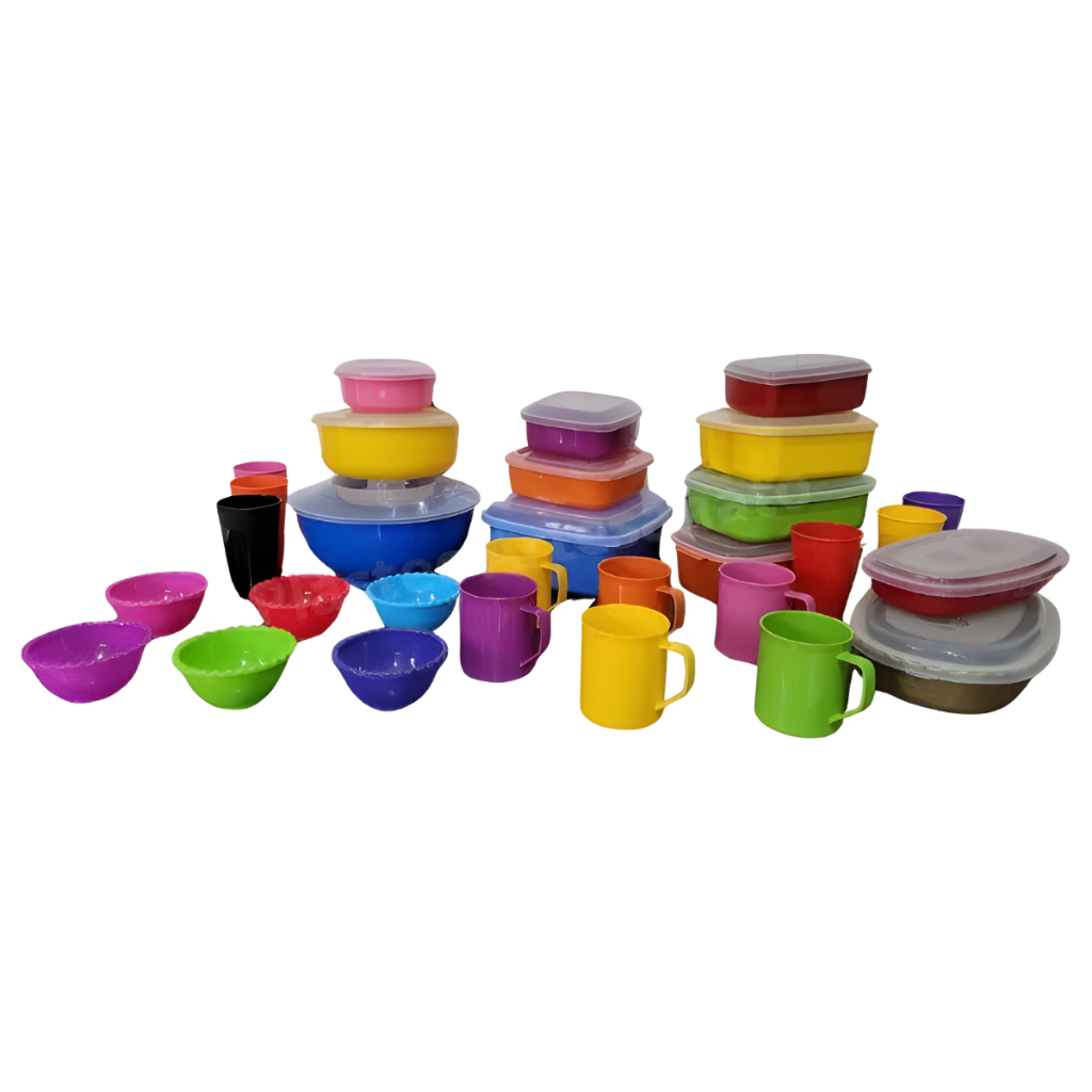 Kit Potes Para Utilidade Doméstica - Cores Sortidas