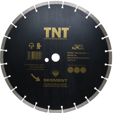 Disco Diamantado 350mm P/ Concreto e Asfalto TNT