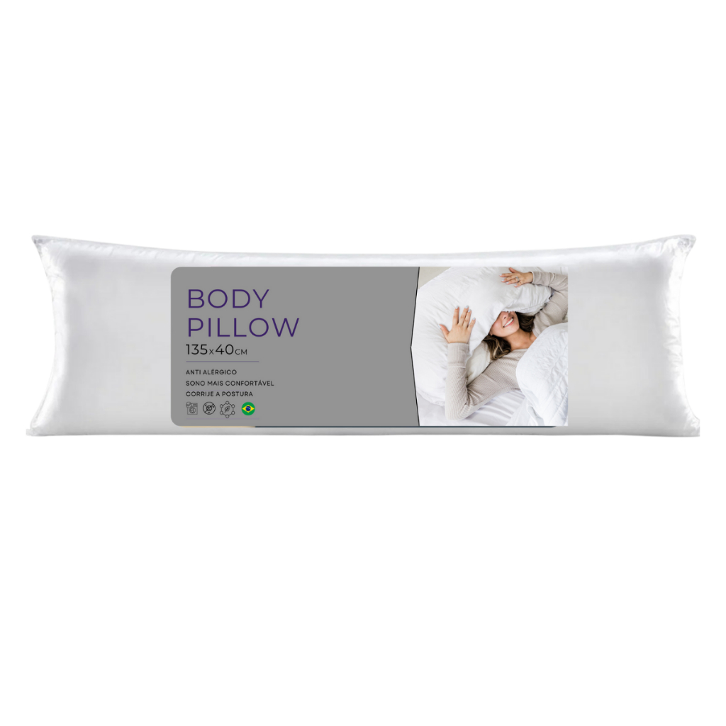 Travesseiro De Corpo Body Pillow Fibra Anti alérgica 135x40 cm Xuxão em Oferta na Shopee