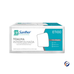 Papel Toalha Interfolha 3 Dobras Folha Simples Eco ETI00 com 2.400 folhas Inovatta