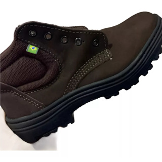 Bota Botina Coturno Nobuck Brasfort Marrom Top Obra Pvc CA: 43517 em Oferta na Shopee