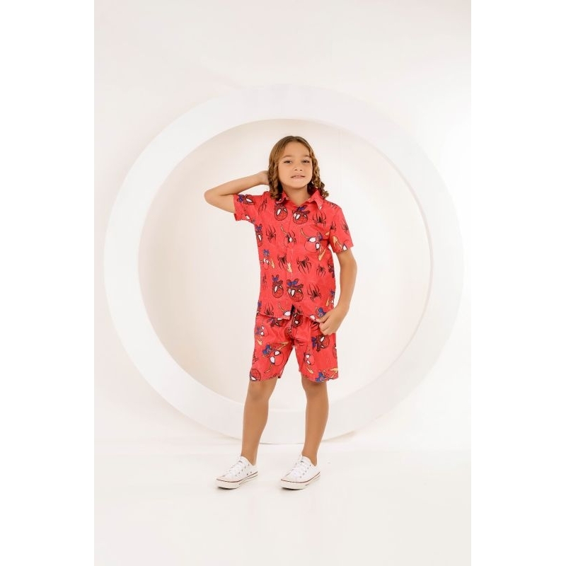 Conjunto Mauricinho Homem Aranha.
