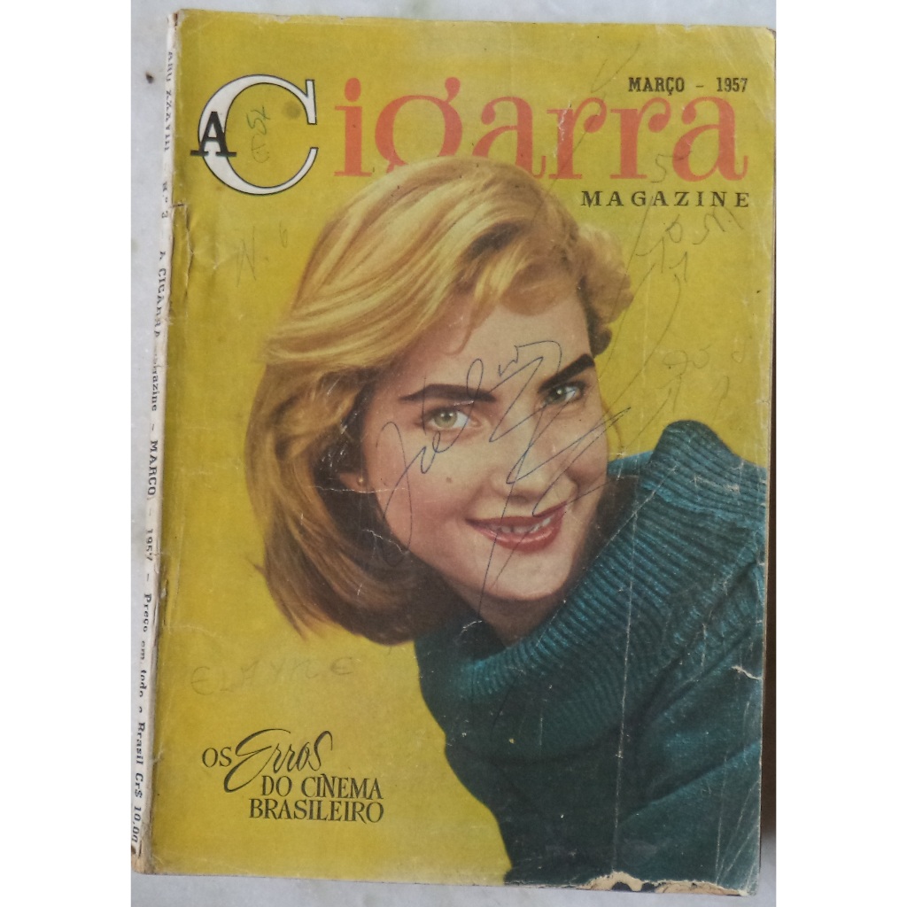 Revista Antiga A Cigarra Magazine Março 1957 - Os Erros do cinema Brasileiro
