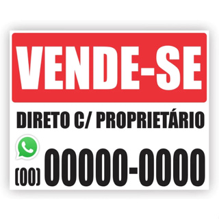 Placa vende-se ou aluga-se personalizável com número de contato em Oferta na Shopee
