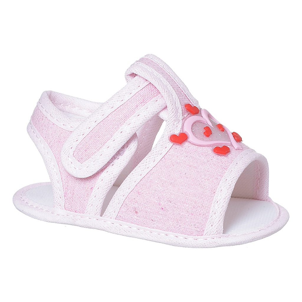 Sandália Bebê Menina Coração Brilho Infantil Baby Promoção Delicada Confortável 0 a 11 Meses Papete em Oferta na Shopee