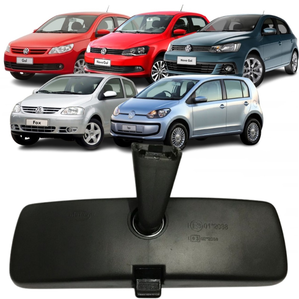 Retrovisor Interno Gol Saveiro Voyage G5 G6 G7 Fox 2003 / 2015 Up 11/... Preto